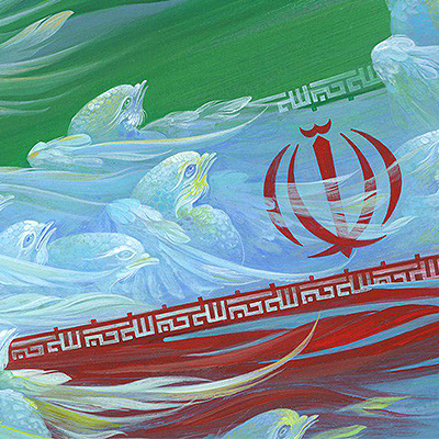 رونمایی از اثر نگارگری مهدی فرخی در حوزه هنری