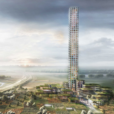 ساخت بلندترین برج غرب اروپا در یک روستا